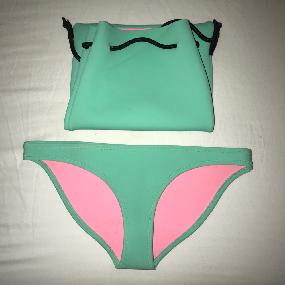 triangl bikini bottoms and bag